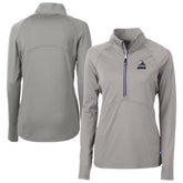 Cleveland Browns Cutter & Buck Women's Adapt Eco Knit Stretch Recycled Half-Zip Pullover Top Gray | NFL