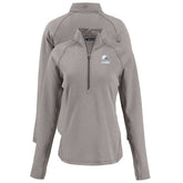 Cleveland Browns Cutter & Buck Women's Peshastin Eco Fleece Recycled Half-Zip Pullover Top Heather Gray | NFL