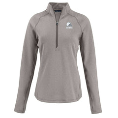 Cleveland Browns Cutter & Buck Women's Peshastin Eco Fleece Recycled Half-Zip Pullover Top Heather Gray | NFL