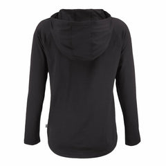 Cleveland Browns Cutter & Buck Women's Coastline Epic Comfort Eco Recycled Quarter-Snap Long Sleeve Hoodie T-Shirt Black | NFL