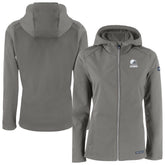 Cleveland Browns Cutter & Buck Women's Evoke Eco Softshell Recycled Full-Zip Hoodie Jacket Gray | NFL