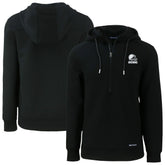 Cleveland Browns Cutter & Buck Roam Eco Recycled Half-Zip Pullover Hoodie Black | NFL