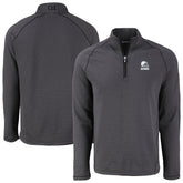 Cleveland Browns Cutter & Buck Peshastin Eco Fleece Recycled Half-Zip Pullover Heather Black | NFL