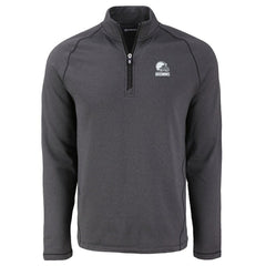 Cleveland Browns Cutter & Buck Peshastin Eco Fleece Recycled Half-Zip Pullover Heather Black | NFL