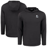 Cleveland Browns Cutter & Buck Coastline Epic Comfort Eco Recycled Long Sleeve Hooded T-Shirt Black | NFL
