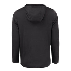 Cleveland Browns Cutter & Buck Coastline Epic Comfort Eco Recycled Long Sleeve Hooded T-Shirt Black | NFL
