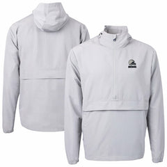 Cleveland Browns Cutter & Buck Charter Eco Recycled Anorak Half-Zip Hoodie Jacket Gray | NFL