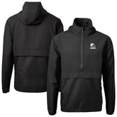 Cleveland Browns Cutter & Buck Charter Eco Recycled Anorak Half-Zip Hoodie Jacket Black | NFL