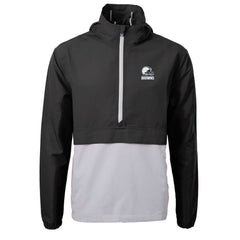 Cleveland Browns Cutter & Buck Charter Eco Recycled Anorak Half-Zip Hoodie Jacket Black | NFL