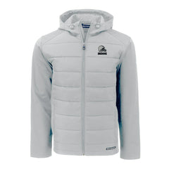 Cleveland Browns Cutter & Buck Evoke Hybrid Eco Softshell Recycled Full-Zip Hooded Jacket Gray | NFL