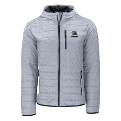 Cleveland Browns Cutter & Buck Rainier Primaloft Eco Full-Zip Hooded Jacket Gray | NFL