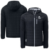 Cleveland Browns Cutter & Buck Rainier Primaloft Eco Full-Zip Hoodie Hybrid Jacket Black | NFL