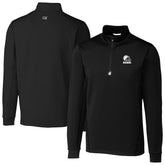 Cleveland Browns Cutter & Buck Big & Tall Traverse Stretch Eco Quarter-Zip Pullover Top Black | NFL