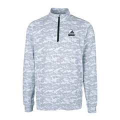 Cleveland Browns Cutter & Buck Big & Tall Traverse Stretch Eco Camo Print Quarter-Zip Top Charcoal | NFL