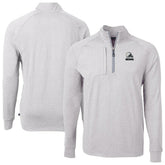 Cleveland Browns Cutter & Buck Big & Tall Adapt Eco Knit Quarter-Zip Top Heather Gray | NFL