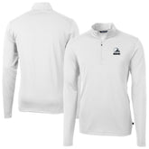 Cleveland Browns Cutter & Buck Big & Tall Virtue Eco Pique Recycled Quarter-Zip Pullover Top White | NFL