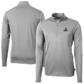 Cleveland Browns Cutter & Buck Big & Tall Virtue Eco Pique Recycled Quarter-Zip Pullover Top Gray | NFL