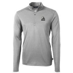 Cleveland Browns Cutter & Buck Big & Tall Virtue Eco Pique Recycled Quarter-Zip Pullover Top Gray | NFL