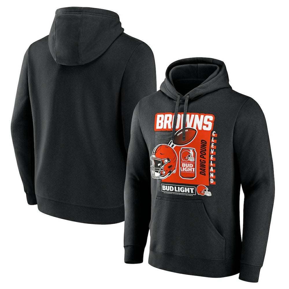 Cleveland Browns Bud Light Pullover Hoodie Black | NFL
