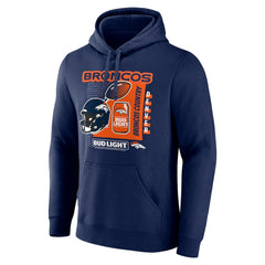 Denver Broncos Bud Light Pullover Hoodie Navy | NFL