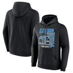 Detroit Lions Bud Light Pullover Hoodie Black | NFL