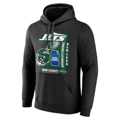 New York Jets Bud Light Pullover Hoodie Black | NFL