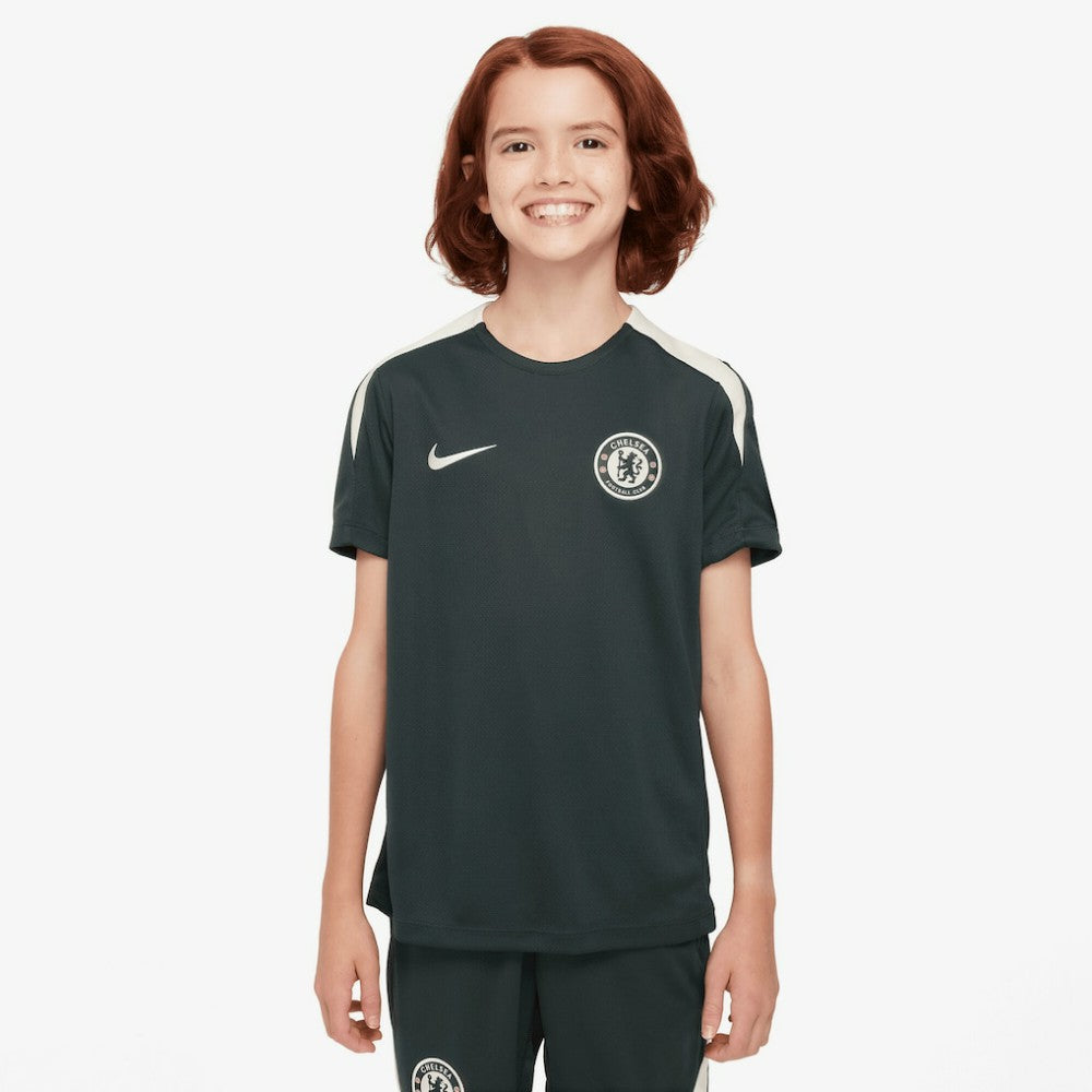 Chelsea Youth 2025/26 Strike Raglan Top Green | Nike