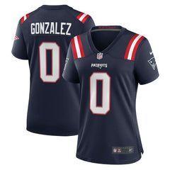 Christian Gonzalez New England Patriots Women's Team Game Jersey Navy | Nike for Sale