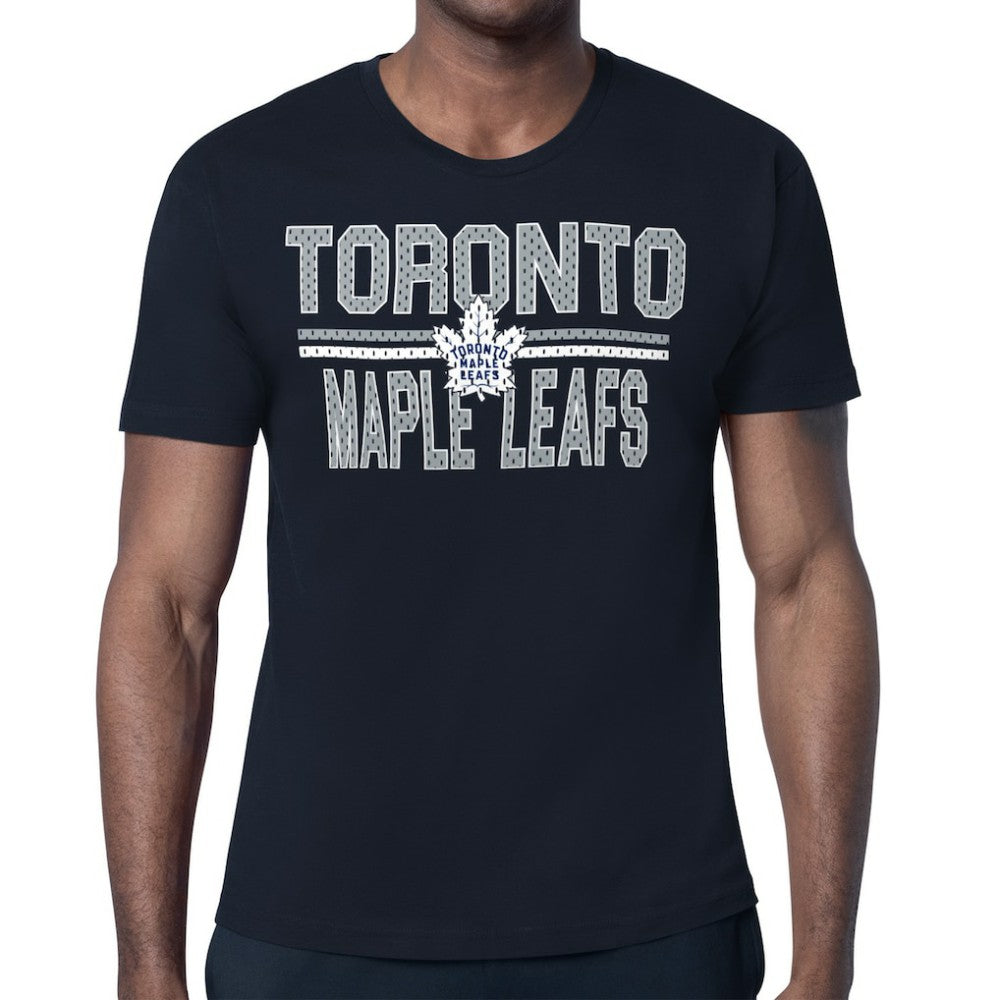 Toronto Maple Leafs Starter Mesh Look Team Name T-Shirt - Navy - NHL