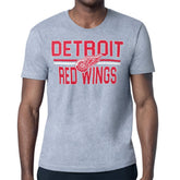 Detroit Red Wings Starter Mesh Look Team Name T-Shirt - Heather Gray - NHL