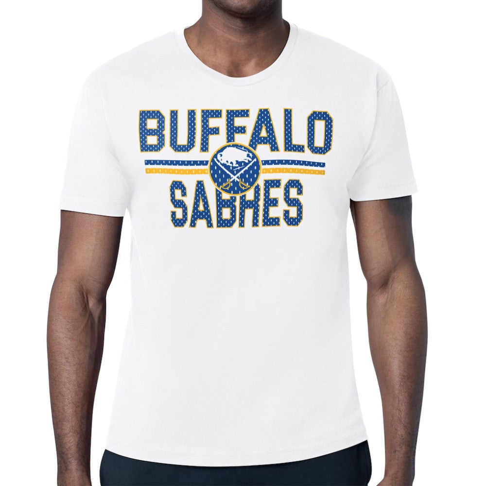 Buffalo Sabres Starter Mesh Look Team Name T-Shirt - White - NHL