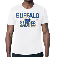 Buffalo Sabres Starter Mesh Look Team Name T-Shirt - White - NHL