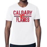 Calgary Flames Starter Mesh Look Team Name T-Shirt - White - NHL