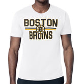 Boston Bruins Starter Mesh Look Team Name T-Shirt - White - NHL