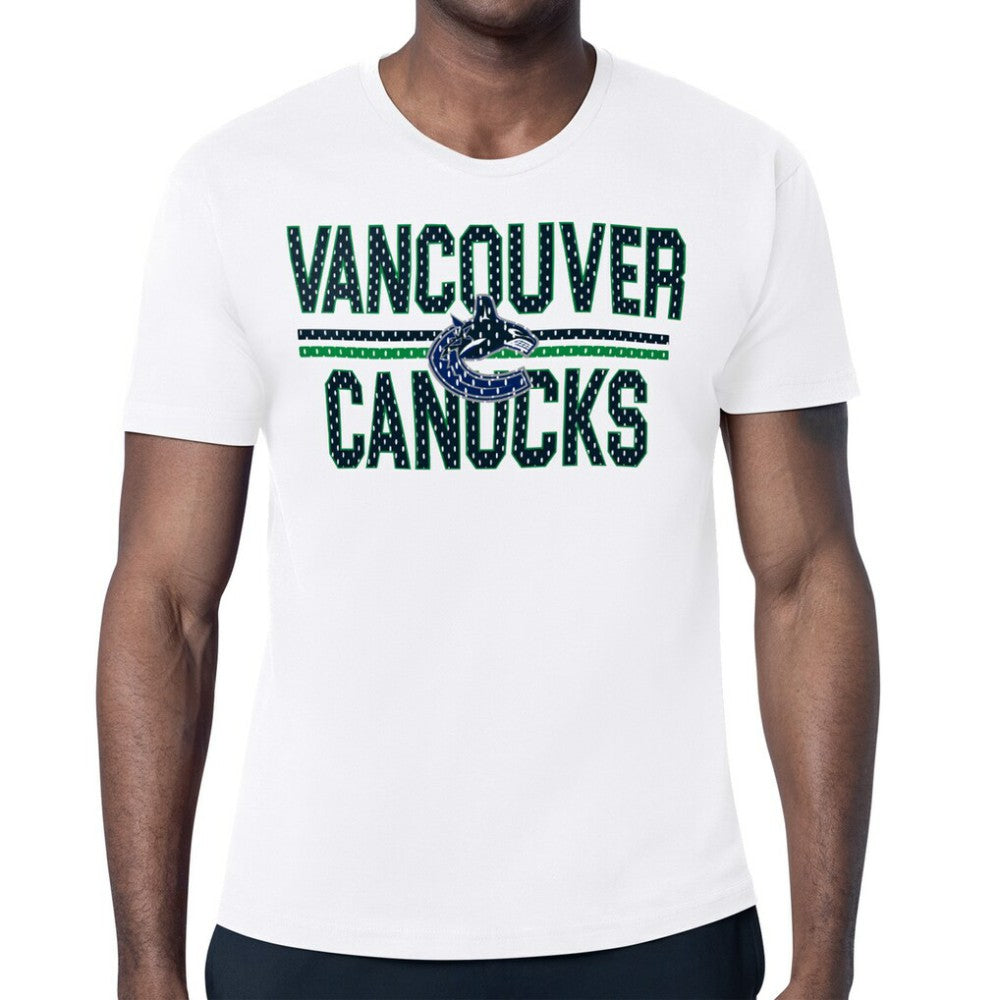 Vancouver Canucks Starter Mesh Look Team Name T-Shirt - White - NHL