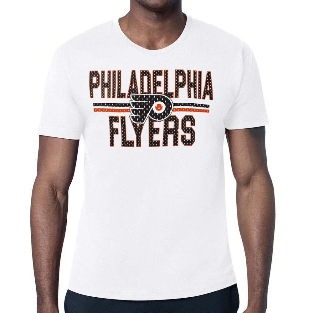 Philadelphia Flyers Starter Mesh Look Team Name T-Shirt - White - NHL