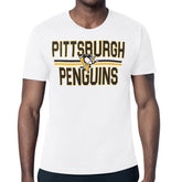 Pittsburgh Penguins Starter Mesh Look Team Name T-Shirt - White - NHL