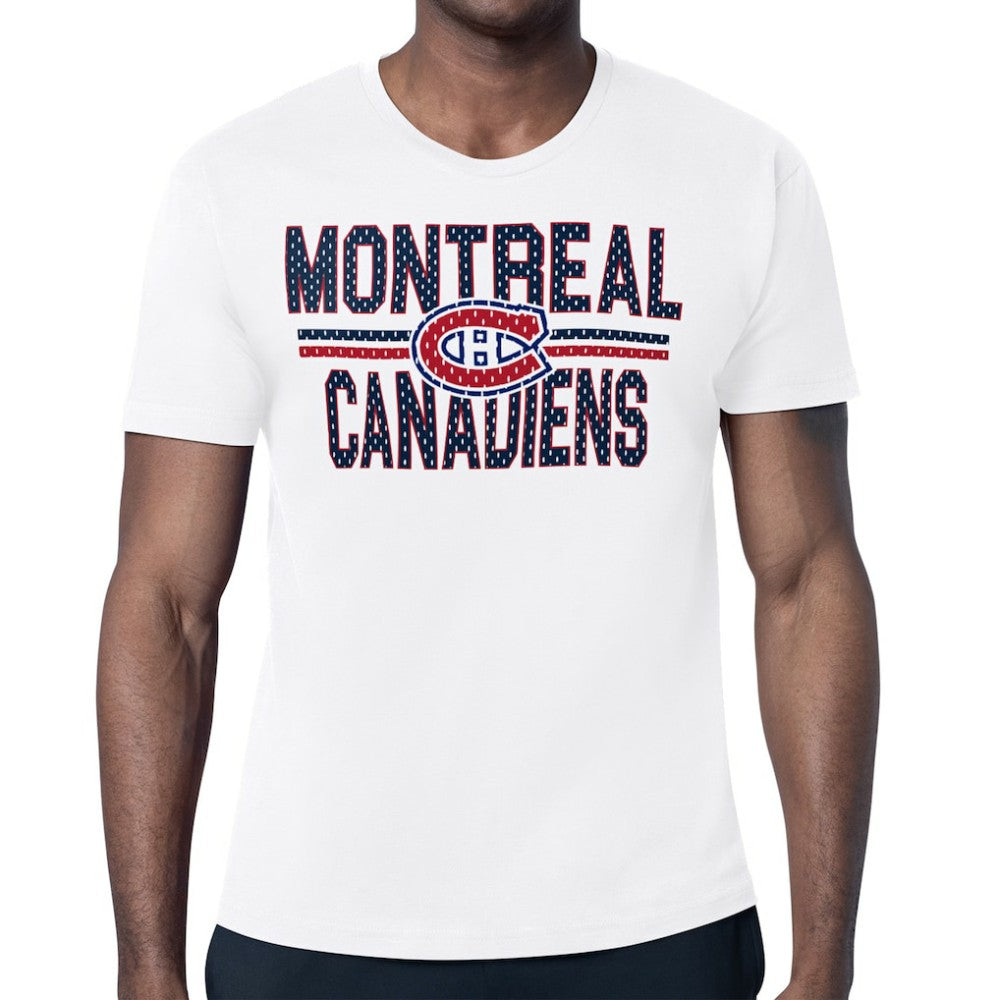 Montreal Canadiens Starter Mesh Look Team Name T-Shirt - White - NHL