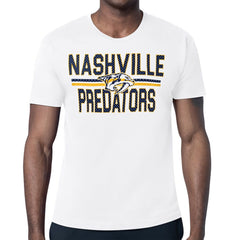 Nashville Predators Starter Mesh Look Team Name T-Shirt - White - NHL