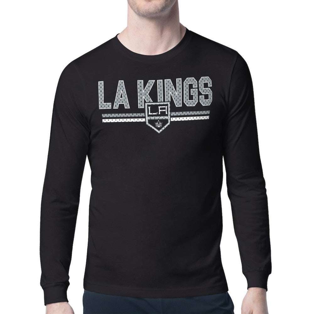 Los Angeles Kings Starter Mesh Look Team Name Long Sleeve T-Shirt - Black - NHL