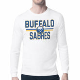 Buffalo Sabres Starter Mesh Look Team Name Long Sleeve T-Shirt - White - NHL