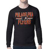 Philadelphia Flyers Starter Mesh Look Team Name Long Sleeve T-Shirt - Black - NHL