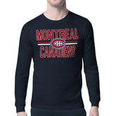 Montreal Canadiens Starter Mesh Look Team Name Long Sleeve T-Shirt - Navy - NHL