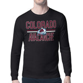Colorado Avalanche Starter Mesh Look Team Name Long Sleeve T-Shirt - Black - NHL