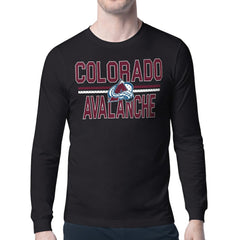 Colorado Avalanche Starter Mesh Look Team Name Long Sleeve T-Shirt - Black - NHL