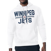 Winnipeg Jets Starter Mesh Look Team Name Logo Tri-Blend Pullover Hoodie - White - NHL