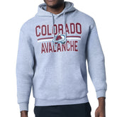 Colorado Avalanche Starter Mesh Look Team Name Logo Tri-Blend Pullover Hoodie - Heather Gray - NHL