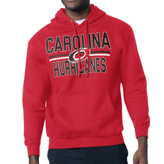 Carolina Hurricanes Starter Mesh Look Team Name Logo Tri-Blend Pullover Hoodie - Red - NHL