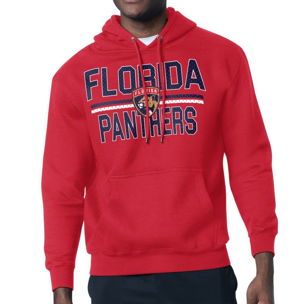 Florida Panthers Starter Mesh Look Team Name Logo Tri-Blend Pullover Hoodie - Red - NHL