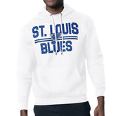 St. Louis Blues Starter Mesh Look Team Name Logo Tri-Blend Pullover Hoodie - White - NHL